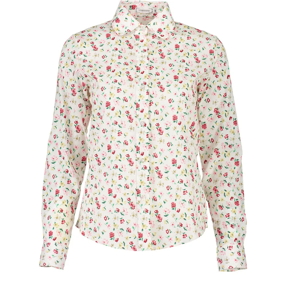 Plus Sizes Vintage Blouses Shirt Women 2018 New Fall Cotton Floral Print Elegant Hot Sale Casual White Lovely Office Ladies Tops Blouses