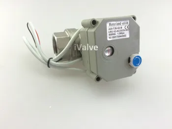 

HSH-Flo DN15-32 DC12V 2 Way Full Bore Motorized Ball Valve NPT/BSP SS304,2 Wires Control Electric Ball Valve CR2-01