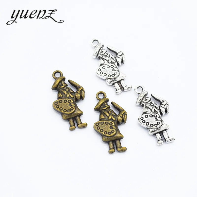 YuenZ 8 шт. античный серебряный бронзовый Шарм солдат кулон для браслетов ожерелье ювелирных изделий 27*27 мм I192