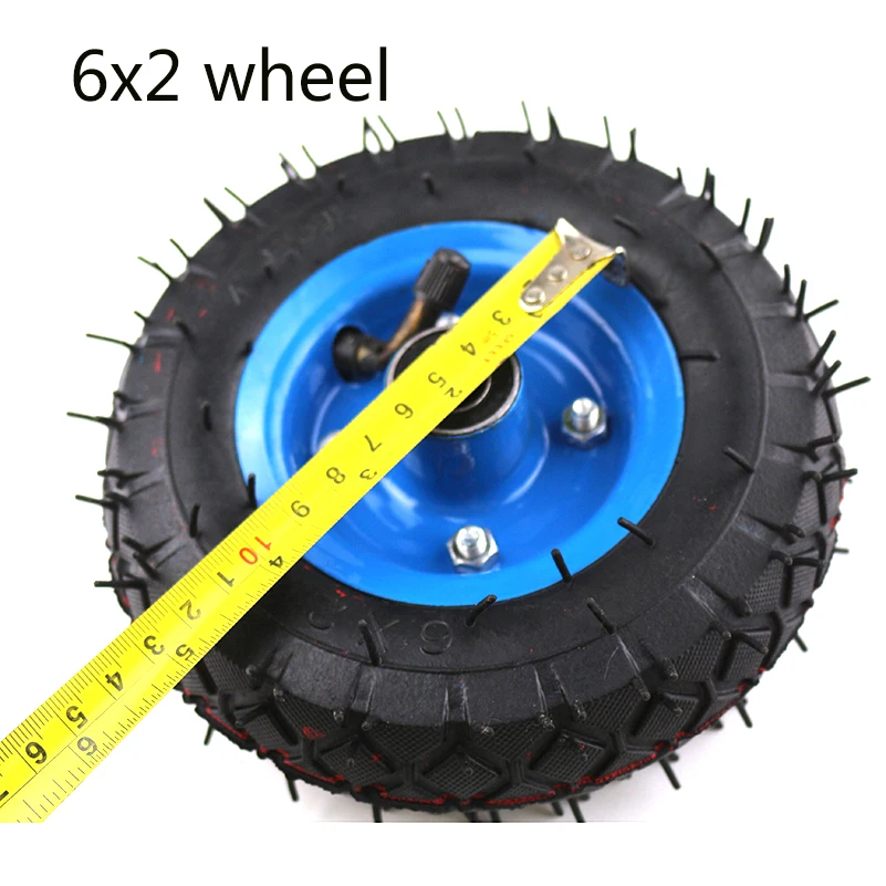 de 6x2 pneus, 6 polegadas, 15cm, roda,