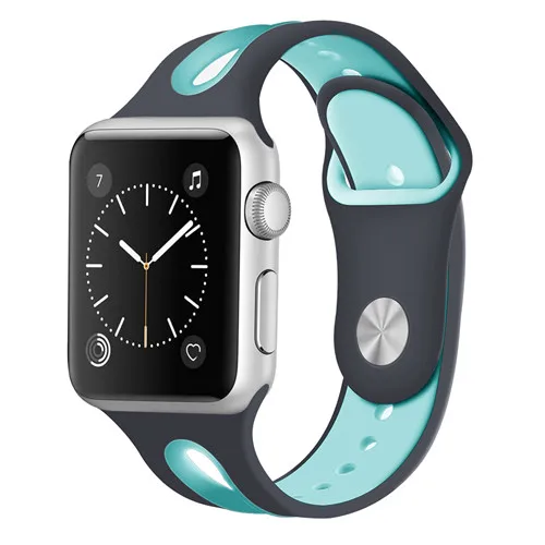 Силиконовый ремешок для apple watch band 44 мм correa pulseira apple watch 38 мм iwatch band 42 мм 40 мм браслет наручный ремешок для часов 5 4 3 - Цвет ремешка: gray green