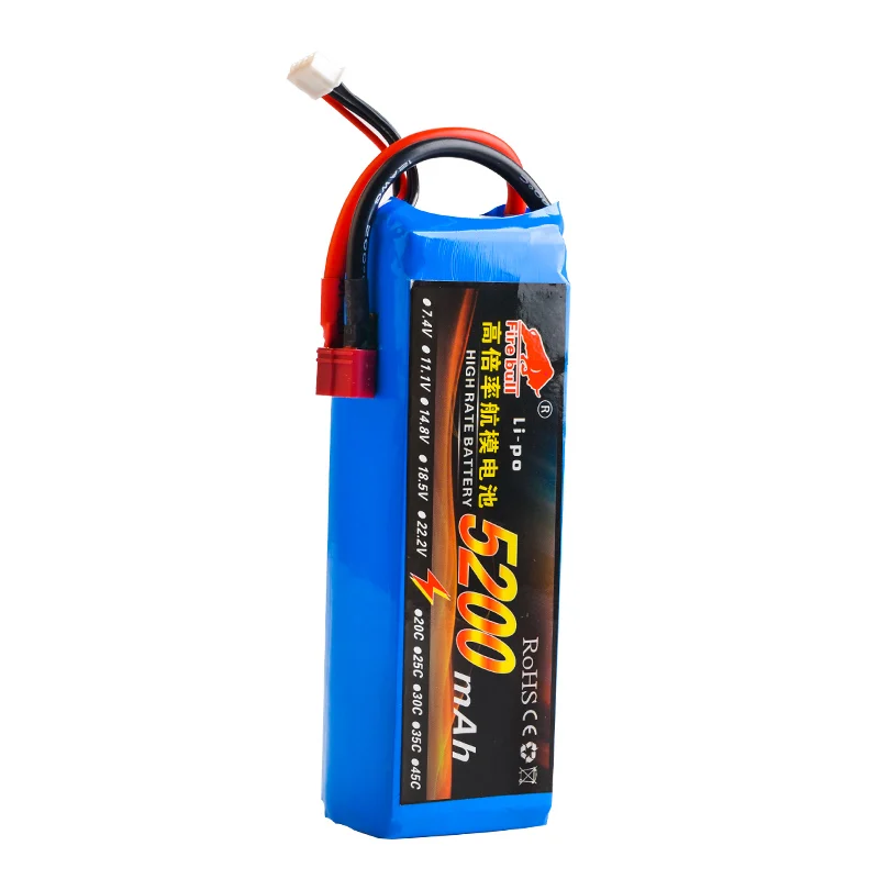 HUONIU Power 7 4 В 11 1 14 8 в 22 2 5200 мАч 45C 2S 3S 4S 6S перезаряжаемая Lipo батарея XT60 T другая вилка