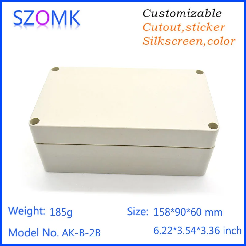 

10 pieces a lot ip 65 protection level electronics housing clear pcb plastic box electrical distribution case 156X88X60mm