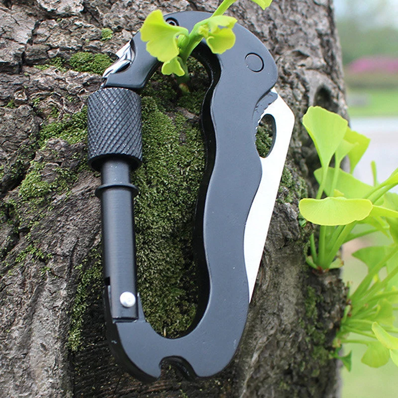 5 in 1 Multi Carabiner Knife KeyChain Clip Hook SOS Gear EDC Tool Carabiner Key Camping Survival Rock Climbing Accessories 5 in 1 Multi Carabiner Knife KeyChain Clip Hook SOS Gear EDC Tool Carabiner Key Camping Survival Rock Climbing Accessories