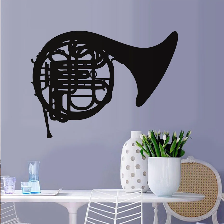 Trombone font b Musical b font font b Instrument b font Wall Sticker For Kids Room