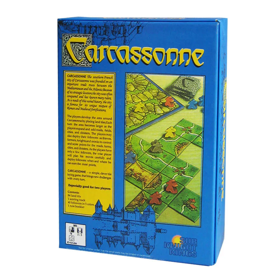 Carcassonne Basic 2016 English Version Board Game Card Game Party Family Game Gift for Children HOT