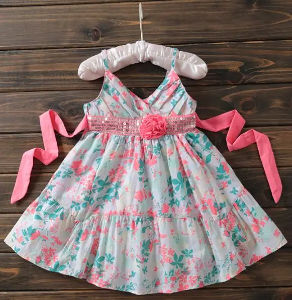 Новое летнее Хлопковое платье для девочек детское облегающее платье с бретельками - Цвет: Белый