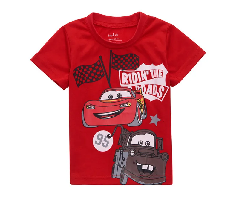 

Car Automobile Red Summer Children Short Sleeve Cotton Kids T Shirts T-shirts Baby Clothes Boys Tshirt Clothing Tees 2-7T