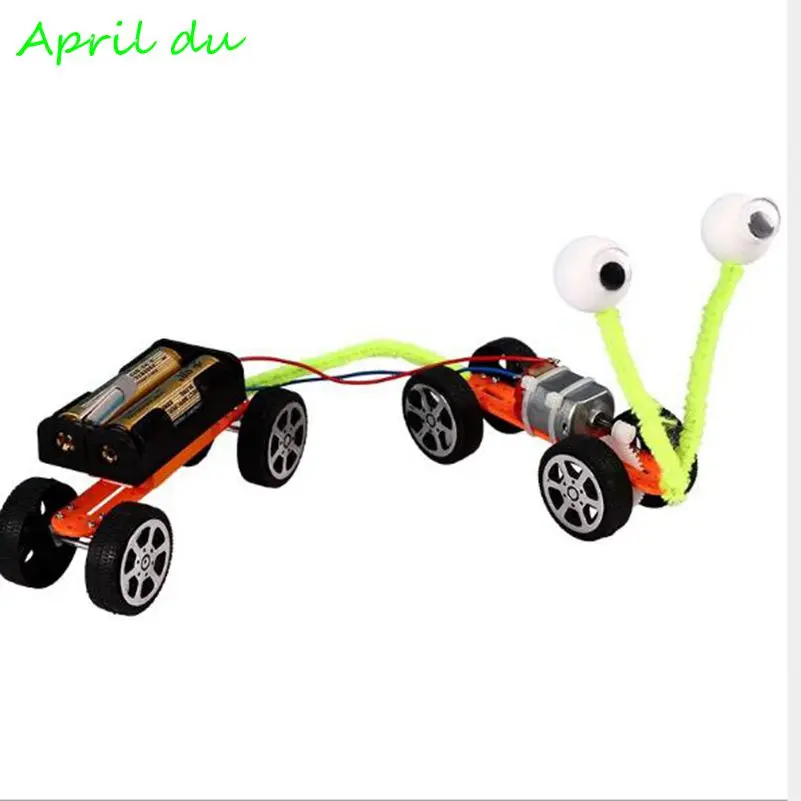 

1pcs Creative electric gear car science experiment assembling toy DIY technology small production