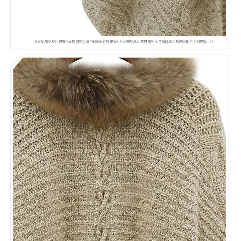 Women's Knitted Jackets Openers Cloaks Shawls Bat Shirts and Loose Sweaters girls fur collar cardigan sweater