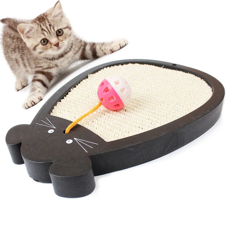 

Pet Cat Sisal Scratch Board Durable Double-side Pad Seize Catch Pad Bed Mat Kitten Claws Care Interactive Toy PT0129