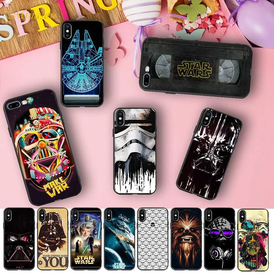 

Darth Vader Cases For iPhone 6s Case Star Wars Soft Silicone Case for iPhone X 7 5 5S XR XS Max SE 6 8 plus Cover Coque Fundas