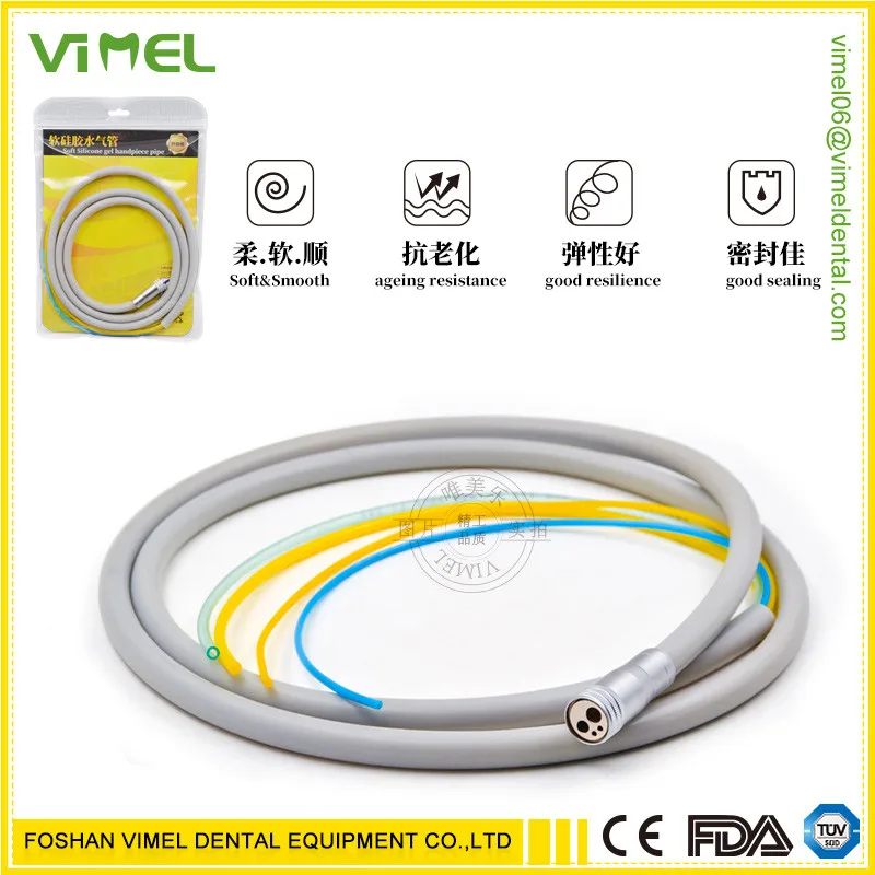 

Dental 2/4/6 Hole Silicone Gel Hose Tube With Connector For High Speed Handpiece Dentistey Material