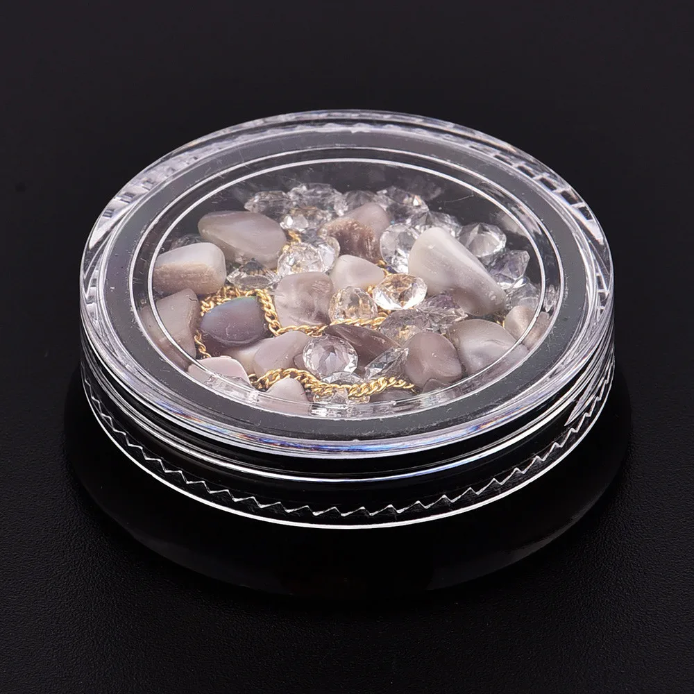

Fashion Nail Art Rhinestones Glitter Diamonds fake nails Tips Mixed 3D Tips DIY Decoration tips for design palette for nails