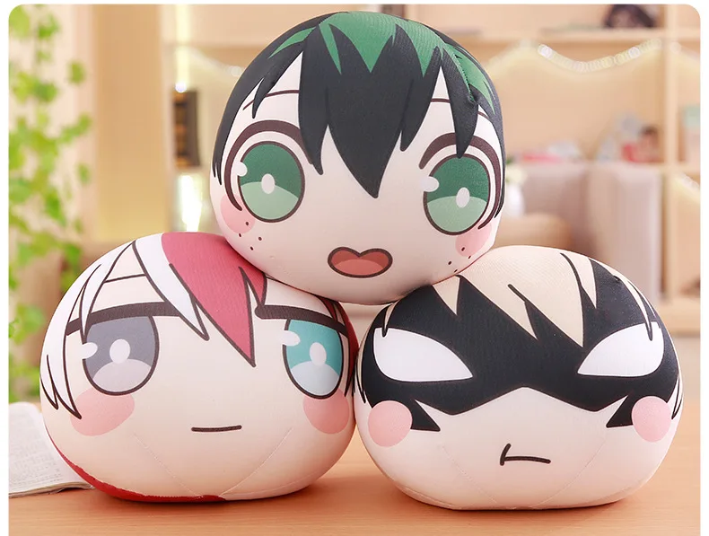 

Anime My Hero Academia Boku no Hiro Akademia Printing pillow plush Toy Q veision Cushion pillow toy Gifts