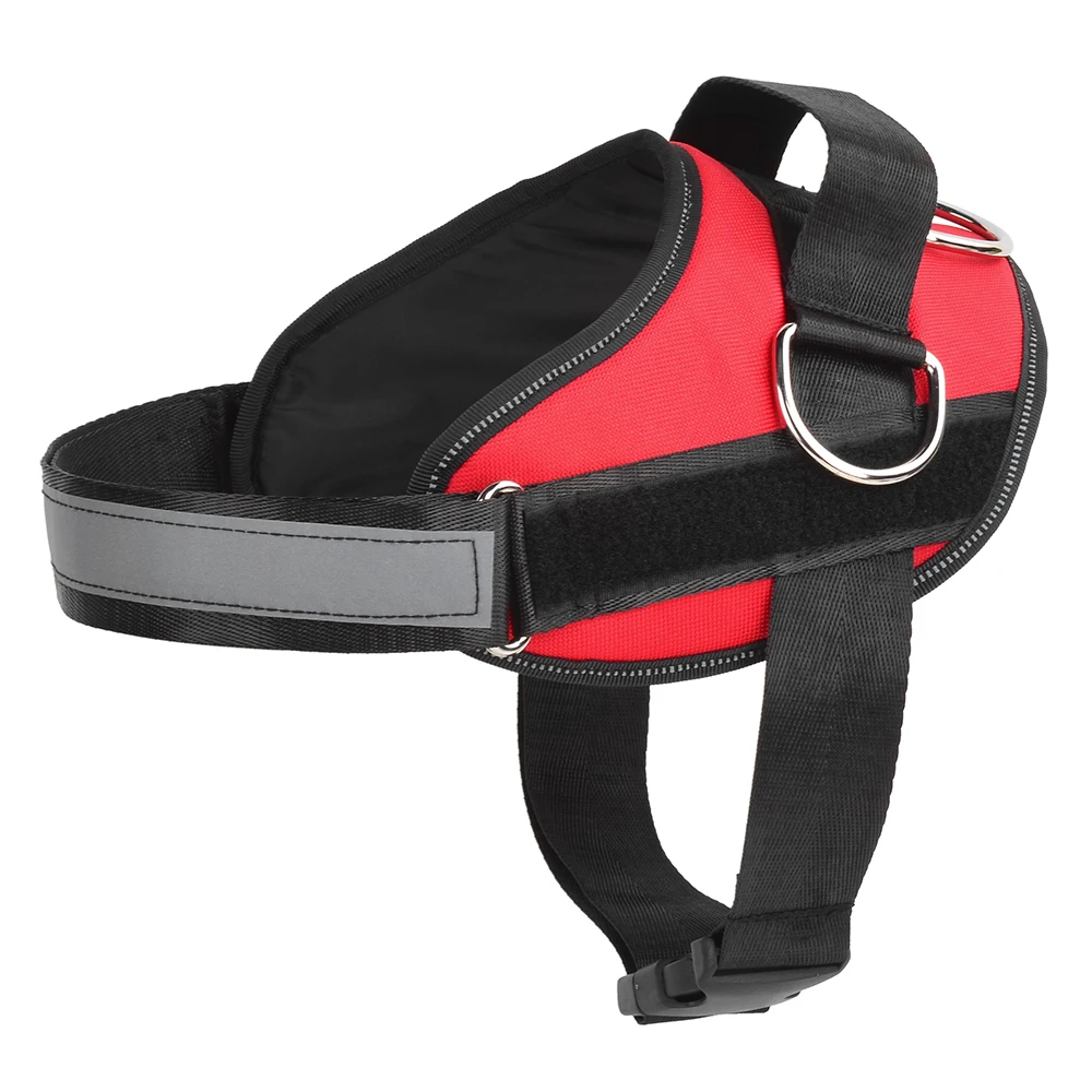 

Dog Harness No-Pull Reflective Breathable Adjustable Pet Vest with Handle for Outdoor Walking - No More Pulling Choking