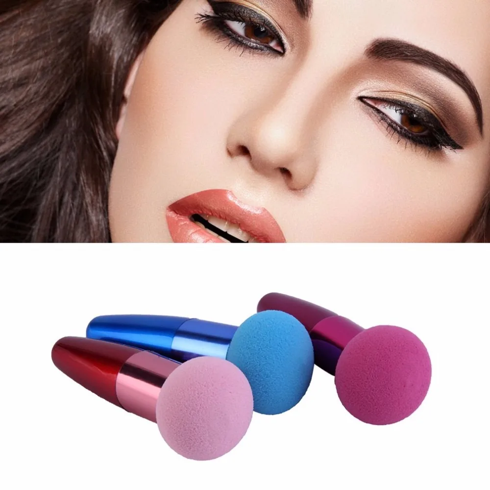 

Nice 3 Colors Beauty Professional Cosmetic Puff Makeup Sponge Puff Blending Smooth Round Shaped Powder Puff 2018 Hot Makeup Tool