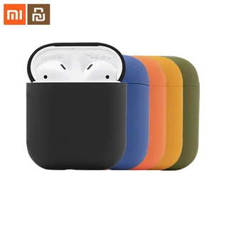 

Original xiaomi mijia Apple AirPods Headphone Case Easy to Charge Silicone Bluetooth Wireless Headphone Case with Carabiner