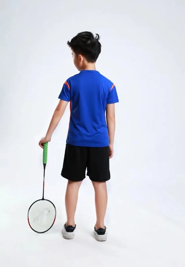 Одежда для мальчиков и девочек из Джерси для бадминтона, набор для пинг-понга из полиэстера, Быстросохнущий дышащий Теннисный тренировочный костюм, рубашка для настольного тенниса+ шорты