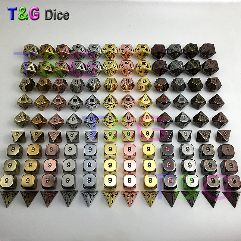 

Metal Elven Dice Set of 10 for Role Playing Game TRPG Games For Dungeons Dragons
