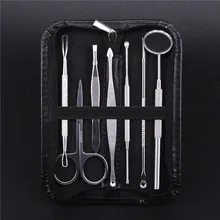 ISHOWTIENDA 7 шт. из нержавеющей стали угрюмый прыщи, удалитель акне, набор инструментов для удаления игла для удаления прыщей из нержавеющей стали