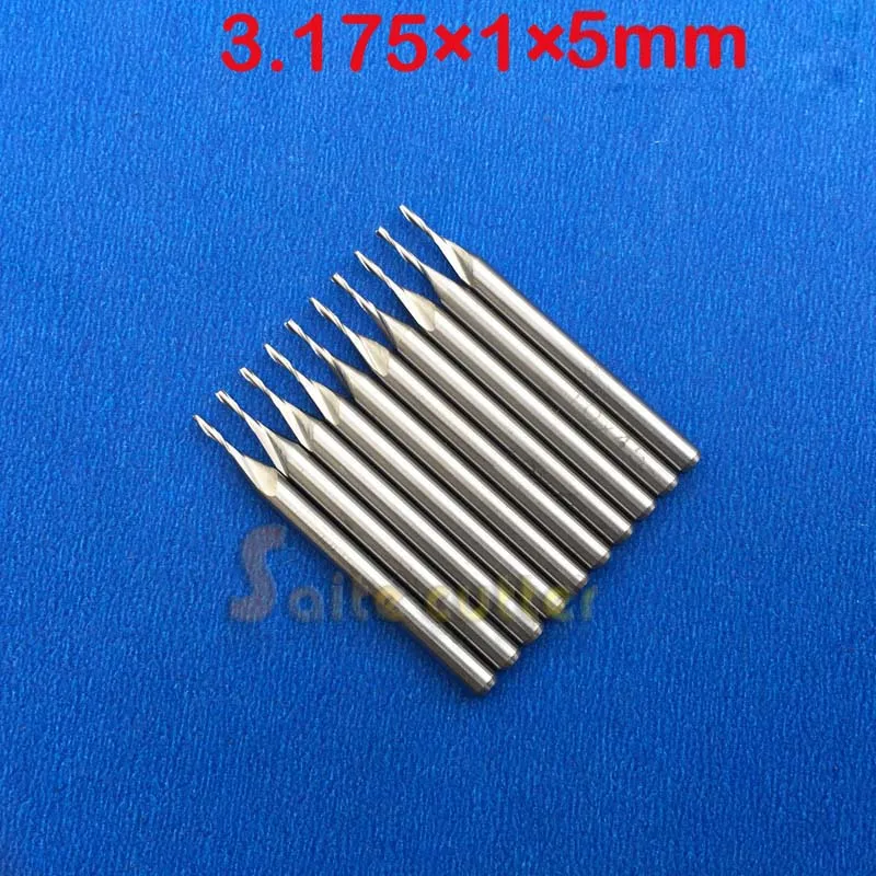 

High quality 3.175*1.0*5 mm two flute milling cutter router bits for CNC Machine Engraving
