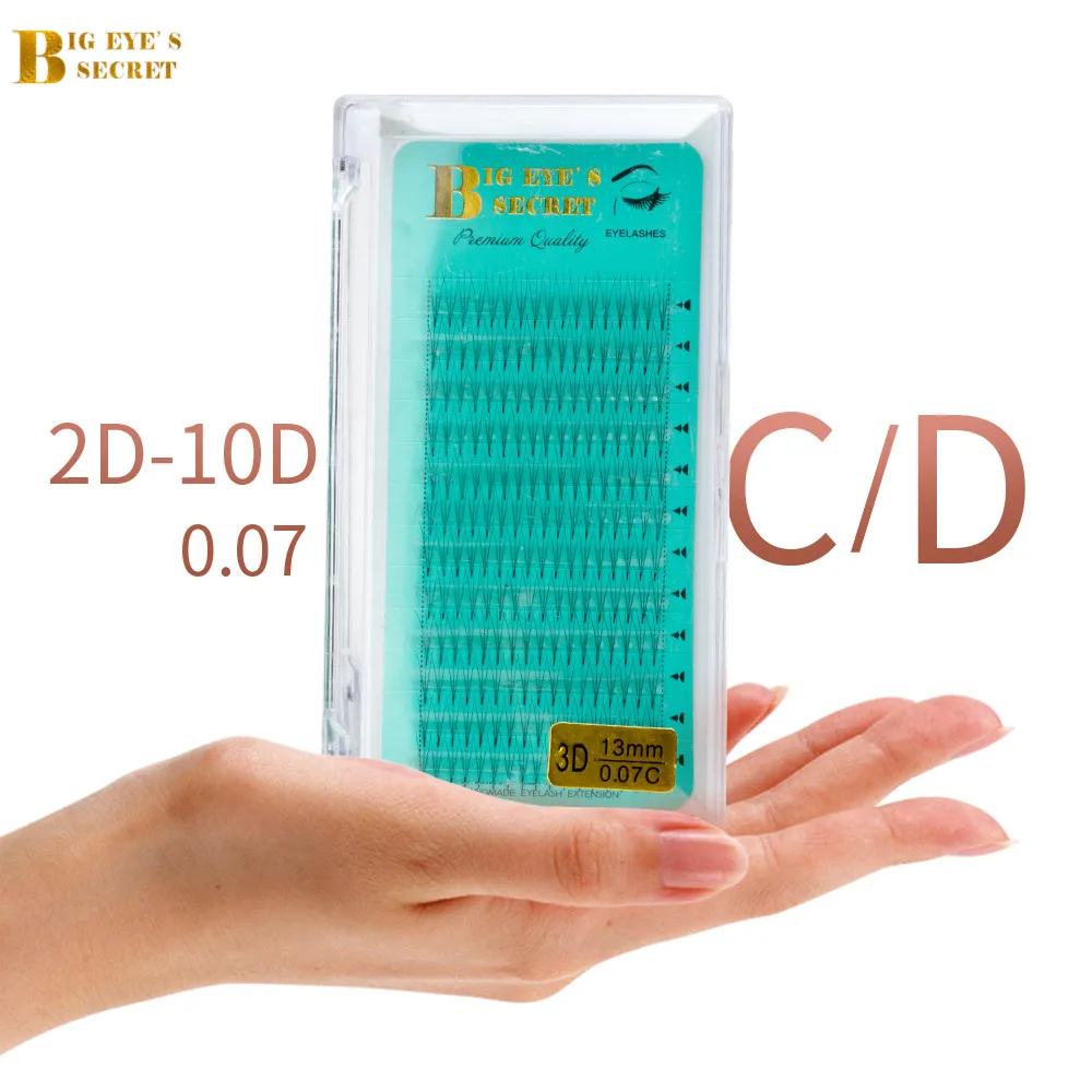 

BES Middle Tape Short Stem Volume Lashes Premade Fans 2D-10D Mink Eyelashes Extension Supplies Premade Volume Fans Faux Mink