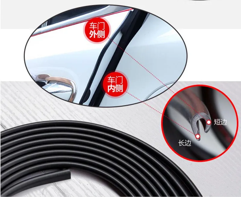 

Car Styling Door protection rubber strip Stickers For Toyota Allion Altezza Auris Avalon Aygo Belta Blade Celsior Corolla Mark