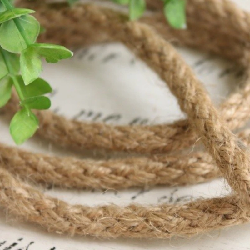Handmade hemp rope coarse knitted diy rope tied zakka the packaging natural jute linen 8MMX10YARD