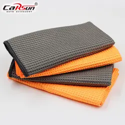 Carsun 40x40 см Высокое качество Автомойка полотенца сильный из микрофибры окна чистке салфетки Авто Детализация вафельное плетение для кухня