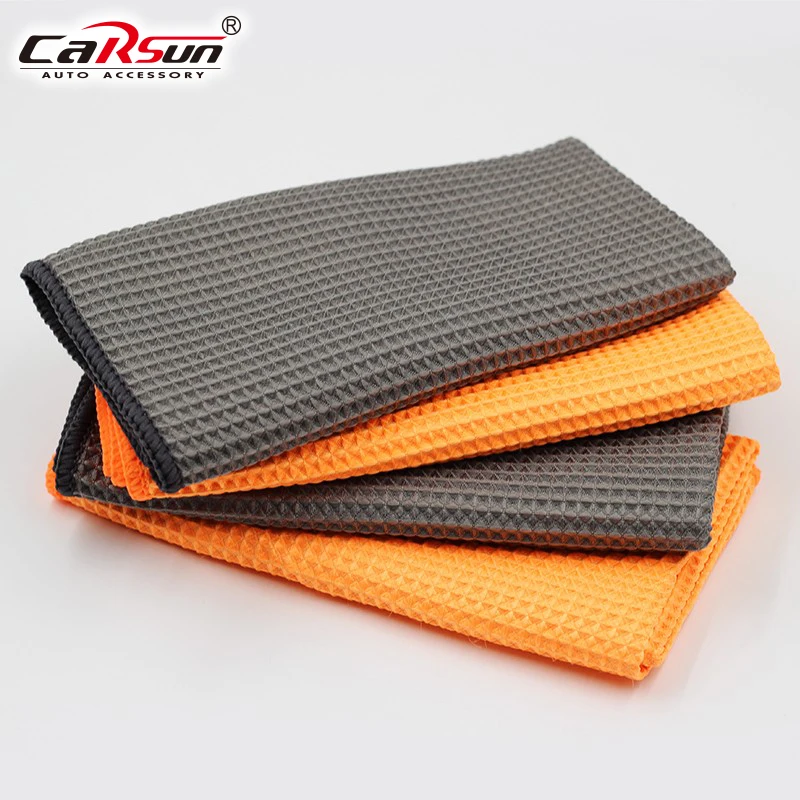 

Carsun 40x40 CM Car Wash Double Color Microfiber Towel Cleaning Drying Care Cloth Hemming Strong Absorbent 3Pcs