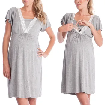 

Women Maternity Dress 2018 New Women Short Sleeve Pregnant Clothes Women Maternity Casual Dress Cotton Summer Dress