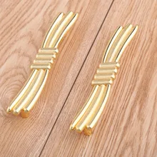 96mm Modern Fashion deluxe creative 24K gold villa furniture decoration handles bright gold drawer tv cabinet pulls knobs 3.75″