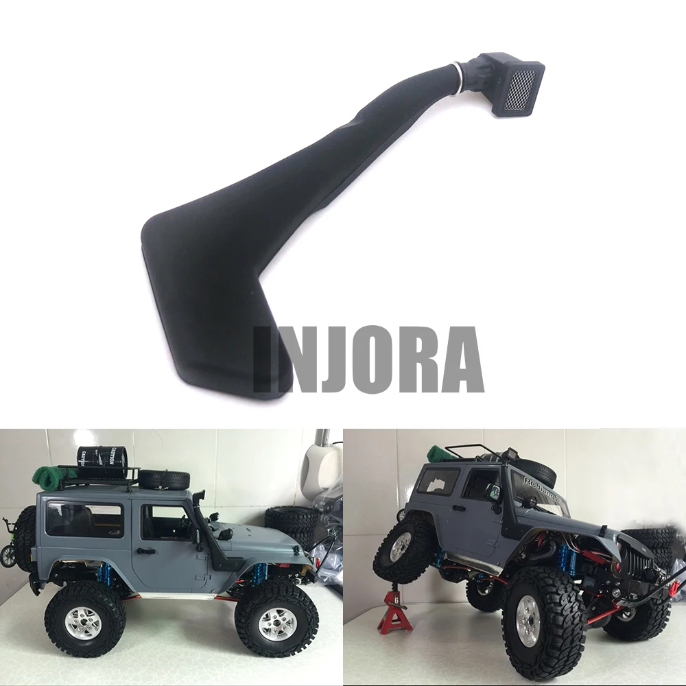 1 10 font b RC b font Crawler Black Rubber Safari Snorkel for Axial SCX10 RC4WD
