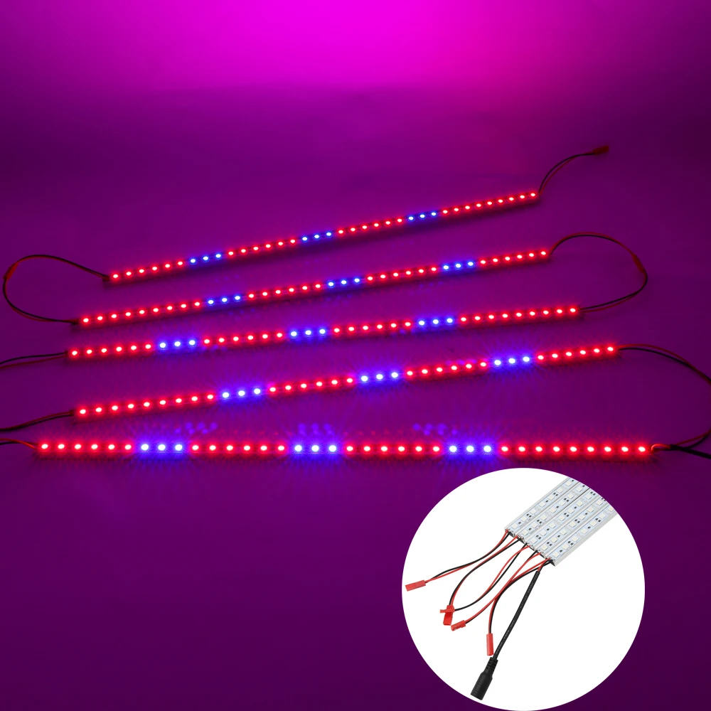 

5Pcs LED strip for seedlings 0.5M 12V DC LED Plant Grow Light Fitolampy Phyto lamp for Greenhouse Flowers Hydroponics Grow Tent