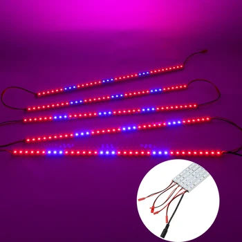 

5Pcs LED strip for seedlings 0.5M 12V DC LED Plant Grow Light Fitolampy Phyto lamp for Greenhouse Flowers Hydroponics Grow Tent