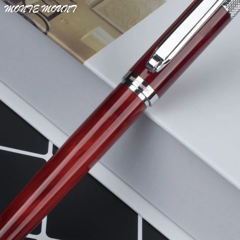 MONTE MOUNT red с колесом Роскошная шариковая ручка с гравировкой в горошек для бизнеса