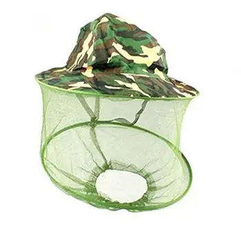 

WINOMO Camouflage Pattern Fishing Mosquito Hat Night Fishing Tent Cap Insects Cap Fishing Gear Outdoors Beekeeping Protection