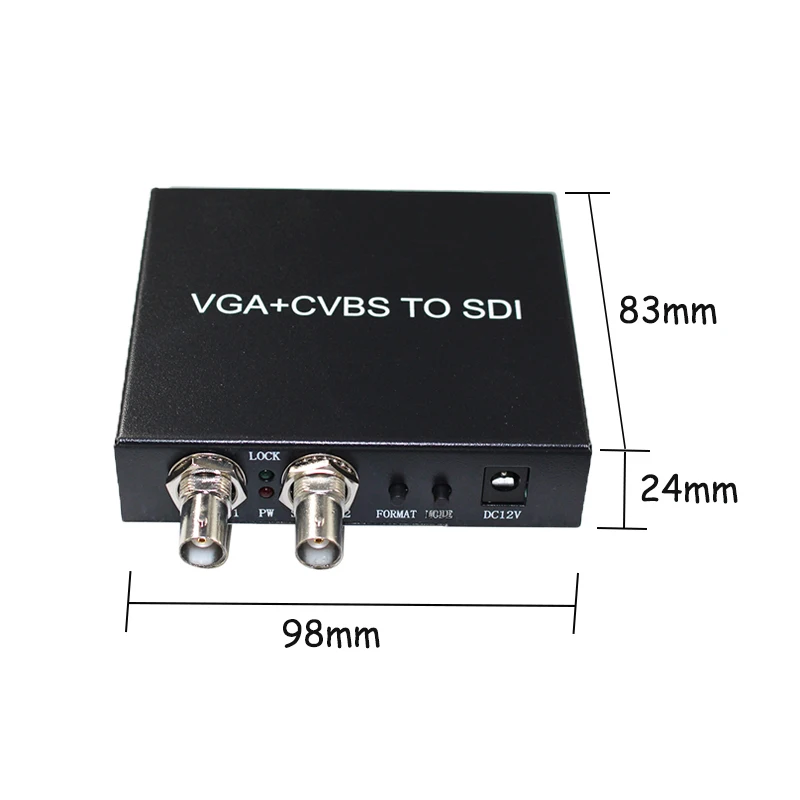 VGA RCA в SDI видео конвертер конвертирует VGA и CVBS сигнал в 2 SD/HD/3G-SDI сигнала для обучения Медиа Видео конференции