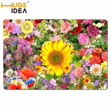 HUGSIDEA с цветочным принтом, Нескользящий Впитывающий Коврик для ванны, для улицы, домашний декор, коврик для двери, Забавный резиновый коврик