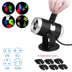 US/UK/AU/ЕС Plug Красочные 6 модели СВЕТОДИОДНЫЙ сверкающими лазерный проектор, открытый Водонепроницаемый Рождество праздник Пейзаж лампы-JDH99