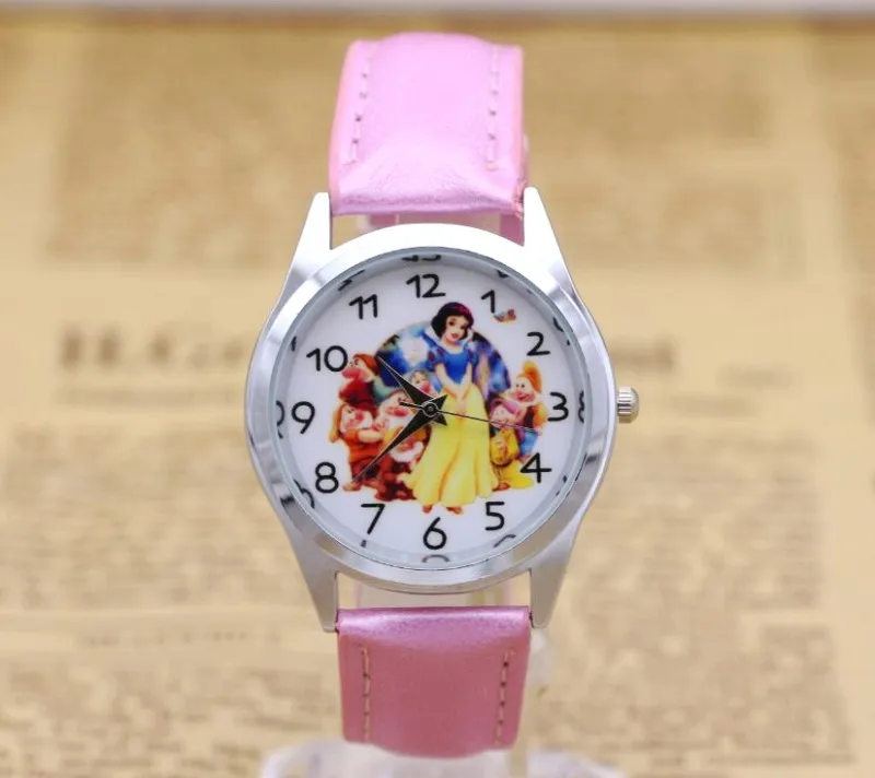 

New Cartoon Children Watch Princess Watches Fashion Ladies Student Leather Sports Analog Wrist Watches