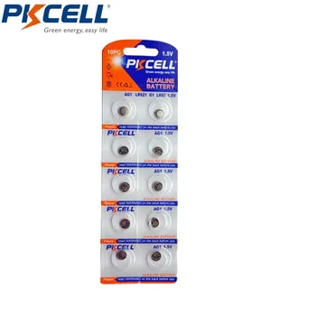 

10Pcs AG1 Alkaline Button Battery LR60 164 621 Coin Cell For Watches Toys Electric Devices PKCELL
