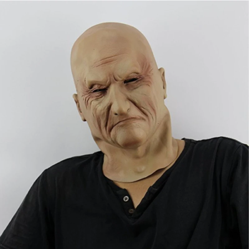 

Realistic Christmas Old Man Party Mask Male Disguise Latex Fancy Costumes Head Rubber Adult Masks Masquerade Cosplay Props