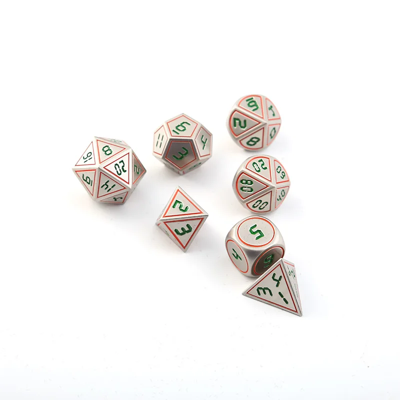 Dnd многогранные металлические кости набор Rpg Подземелья и Драконы Tafelblad игра Rood