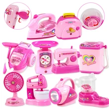 

1PCS Kawaii Pretend Play Mini Simulation Kitchen Toys Light-up & Sound Pink Household Appliances Toy for Kids Children Baby Girl