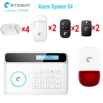 

French voice prompt burglar intruder alarm system plus 2 PIR 4 door contactor