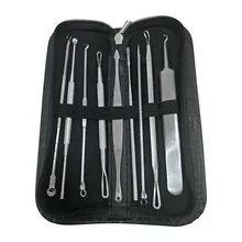 9 шт. Нержавеющее пятно от акне для удаления прыщей экстрактор инструмент для борьбы с комедонами