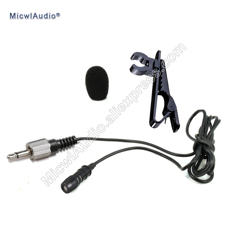 احادي مكثف 3.5 ملليمتر lavalier التلبيب LA-005 micwlaudio أحادية المسمار قفل ل سنهيسر نظام الأسود