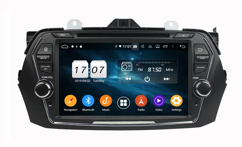 Best Octa core 4G RAM 64G ROM Android 9.0 Car Multimedia Player For Suzuki CIAZ 2015 2016 with gps navigation built in wifi DVR 5